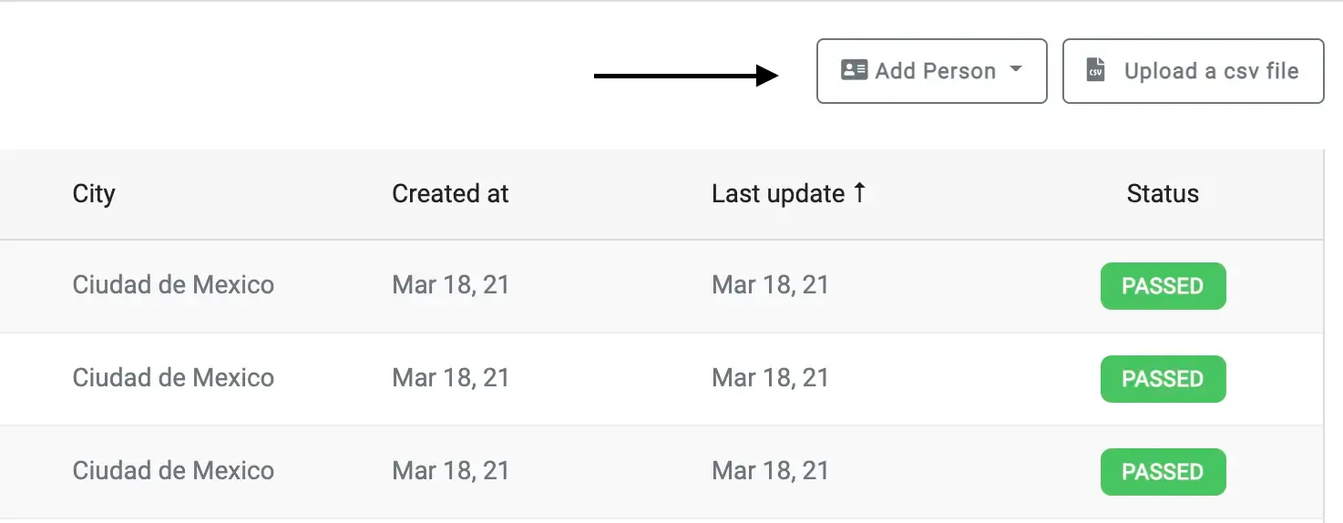 Screenshot of the &#x27;Add Person&#x27; button in Emptor&#x27;s Dashboard